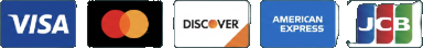 Accepted payment methods: Visa, Mastercard, Discover, American Express, JCB